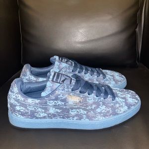 Puma Suede Camo Blue Heaven / Blue Silver
